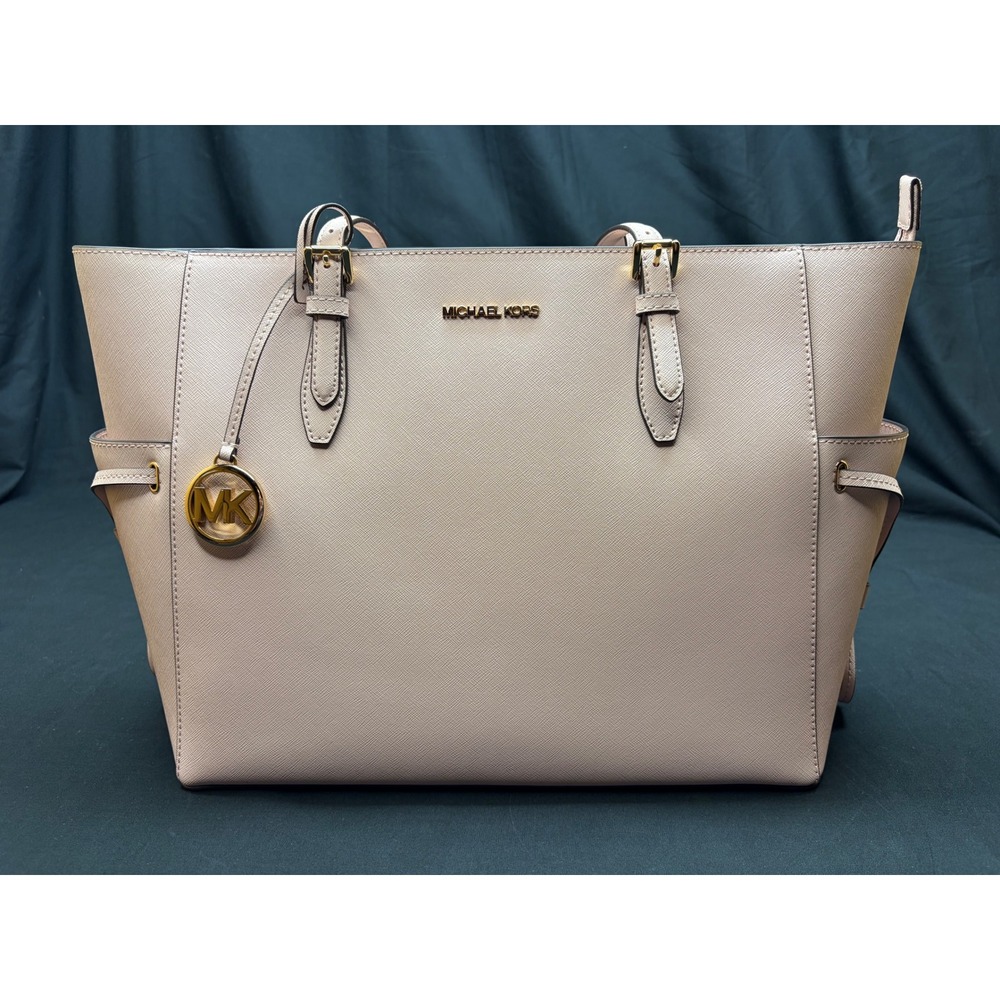 Michael Kors Gilly Large Drawstring Travel Tote Powder Blush Leather 35S1G2GT7L - Picture 2 of 12